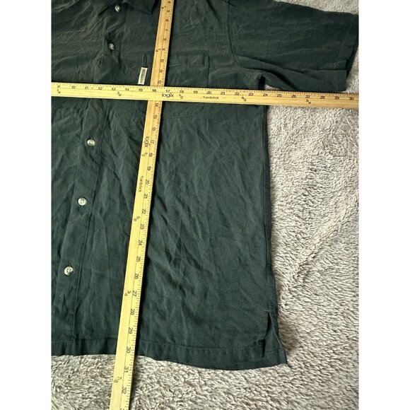 Columbia "The Perfect Martini" 100% Silk Short Sleeve Button Down Shirt Size XL - Picture 9 of 16